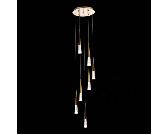 SL6111.203.07 Люстра подвесная ST-Luce Золотистый/Прозрачный LED 7*3W 3000K