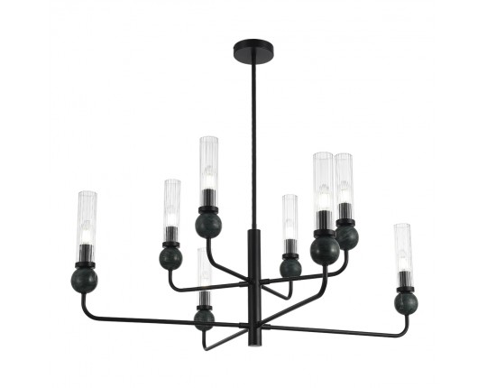 SL1244.403.08 Светильник подвесной ST-Luce черный/прозрачный E14 8*40W