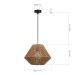 SLE6025-603-01 Светильник подвесной бежевый/черный E27 1*40W