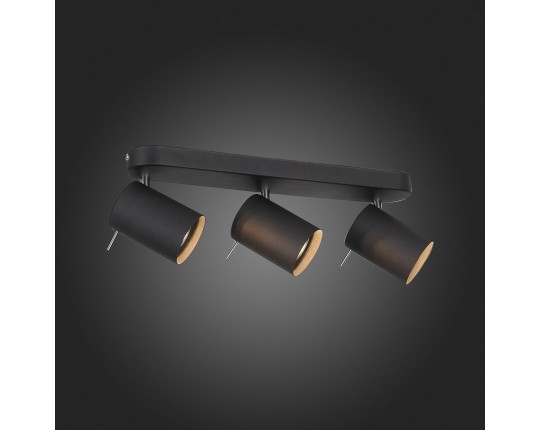 SL597.401.03 Спот ST-Luce Черный, Хром/Черный GU10 LED 3*3W