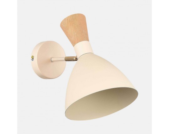 SLE1256-501-01 Светильник настенный Бежевый/Бежевый, Светлое дерево, Золотистый E14 1*40W