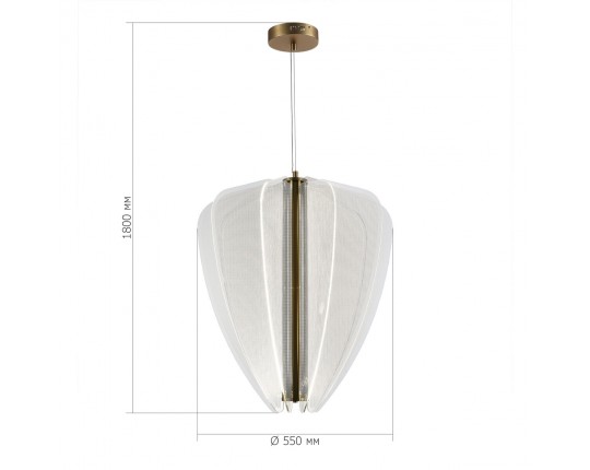 SL6509.213.01 Светильник подвесной ST-Luce Золотистый/Прозрачный LED 1*75W 4000K