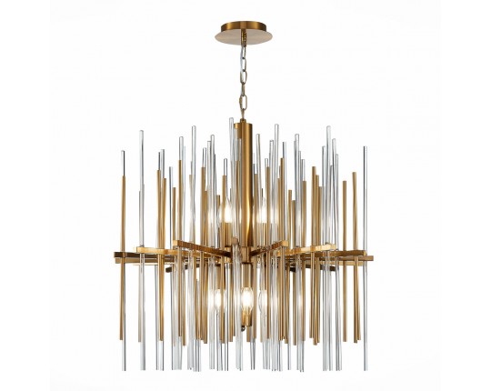 SL1628.303.08 Люстра подвесная ST-Luce Латунь/Прозрачный, Латунь E14 8*40W