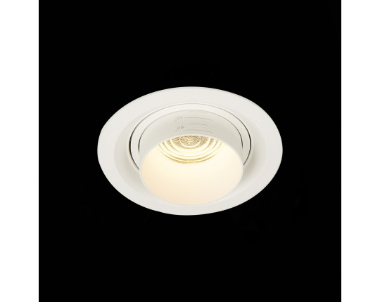 ST701.538.12 Св-к встр. Zoom Белый LED 1*12W 3000K 960Lm Ra90 15°-60° IP20 D115xH95 170-240V