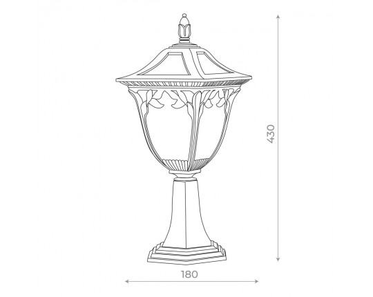 SL083.705.01 Светильник уличный наземный ST-Luce Кофейный/Кофейный, Прозрачный E27 1*60W