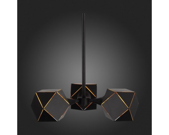 SL258.402.03 Люстра потолочная ST-Luce Черный/Черный, Золото E14 3*40W