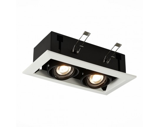 ST250.548.02 Св-к встр. Черный GU10 2*50W  L245xW126xH70 220V Без ламп