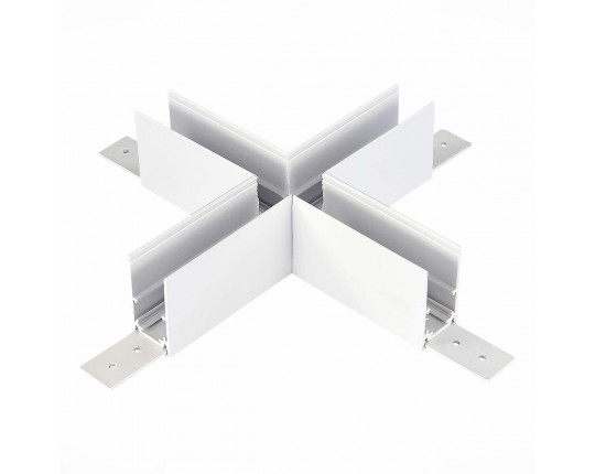 ST007.589.00 Коннектор X-оБразный для подвесного / накладного магнитного  шинопровода ST-Luce Белый