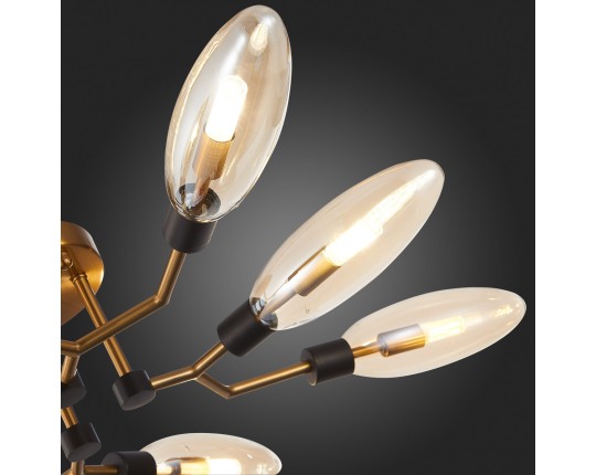 SL1174.302.08 Люстра потолочная ST-Luce Латунь/Коньячный G9 8*5W