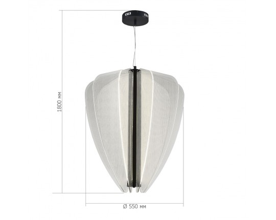 SL6509.413.01 Светильник подвесной ST-Luce Черный/Прозрачный LED 1*75W 4000K