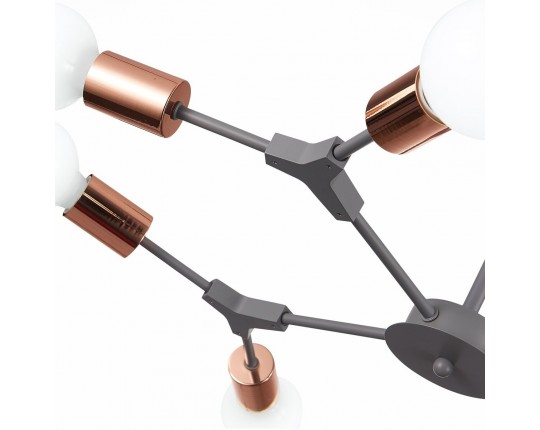 SLE106403-08 Светильник потолочный Серый, Розовое золото E27 8*60W