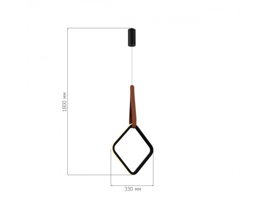 SL6131.423.12 Светильник подвесной ST-Luce Черный/Черный, Терракотовый LED 1*12W 4000K