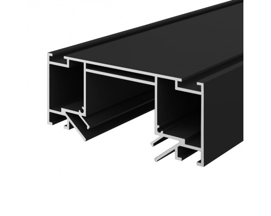 ST1047.439.02 Профиль для монтажа 48 под натяж. потолок ST-Luce Черный L3000мм (Заглуш внеш 2 в ком)