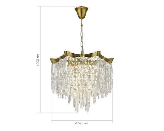 SL1659.303.07 Светильник подвесной ST-Luce Латунь/Прозрачный E14 7*60W