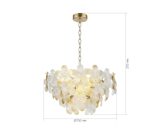 SL6240.203.12 Светильник подвесной ST-Luce золотистый/Прозрачный, янтарный E14 12*60W