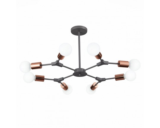 SLE106403-08 Светильник потолочный Серый, Розовое золото E27 8*60W