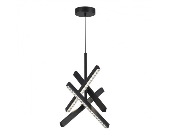 SL1018.413.04 Светильник подвесной ST-Luce черный/прозрачный LED 1*43W 4000K