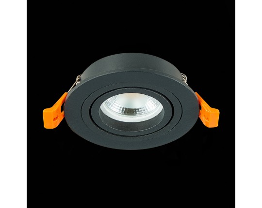 ST251.418.01 Св-к встр. Черный GU10 1*50W  IP20 L90xW90xH27 220V Без ламп