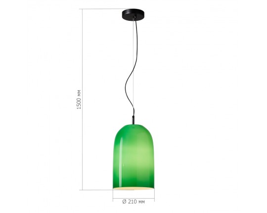 SL2001.413.01 Светильник подвесной ST-Luce Черный/Зеленый E27 1*60W