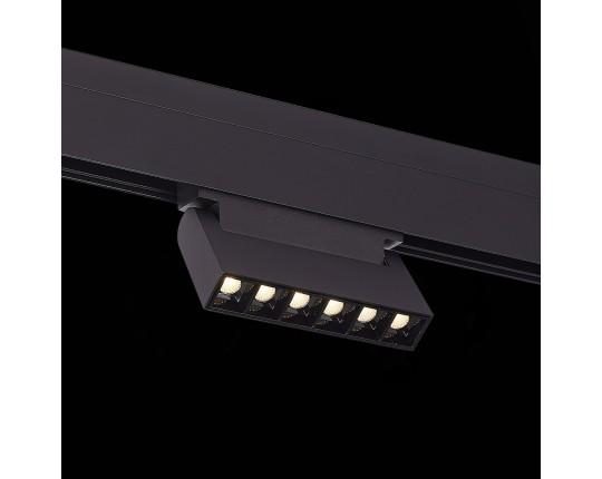 ST364.436.06 Магнитный трековый светильник Черный LED 1*6W 3000K 532Lm Ra>80 36° IP20 L120xW22xH108