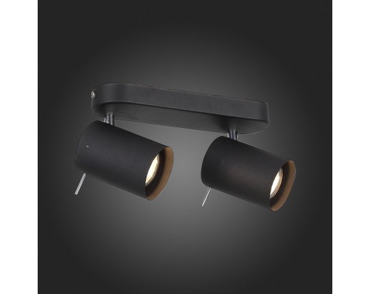 SL597.401.02 Спот ST-Luce Черный, Хром/Черный GU10 LED 2*3W