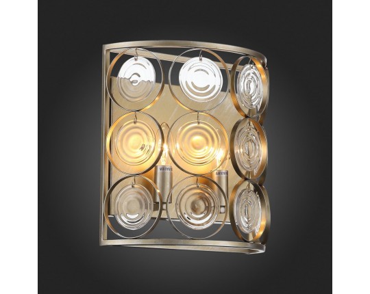 SL1105.201.02 Светильник настенный ST-Luce Золотистый с патиной/Золотистый, Прозрачный E14 2*60W