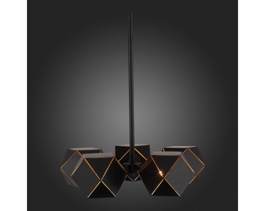 SL258.402.05 Люстра потолочная ST-Luce Черный/Черный, Золото E14 5*40W