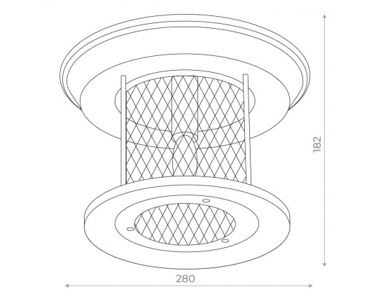 SL080.402.01 Светильник уличный потолочный ST-Luce Темный кофе/Прозрачный, Темный кофе E27 1*60W