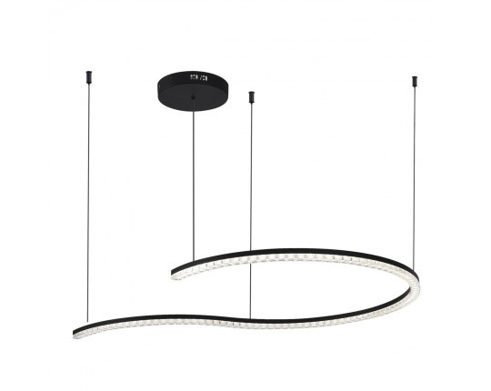 SL1018.403.01 Светильник подвесной ST-Luce черный/прозрачный LED 1*65W 4000K