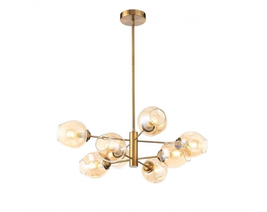 SL1500.203.08 Светильник подвесной ST-Luce Золотистый/Янтарный E14 8*40W