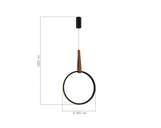 SL6131.403.20 Светильник подвесной ST-Luce Черный/Черный, Терракотовый LED 1*20W 4000K