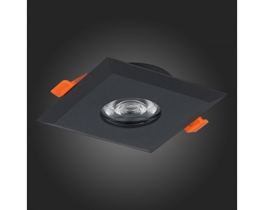 ST204.408.01 Св-к встр. Черный GU10 1*50W  L94xW94xH25 220V Без ламп