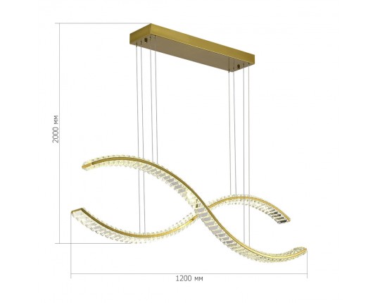 SL6206.303.50 Светильник подвесной ST-Luce Латунь/Прозрачный LED 1*50W 3000K