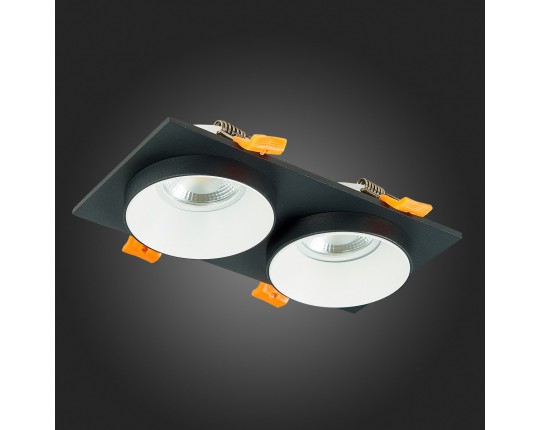 ST206.428.02 Св-к встр. Черный GU10 2*50W  IP20 L175xW92xH38 220V Без ламп