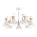 SLE125102-07 Светильник потолочный Белый, Золотистый/Белый, Светлое дерево E14 7*40W