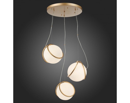 SL1181.353.03 Светильник подвесной ST-Luce Латунь/Латунь, Белый E27 3*40W