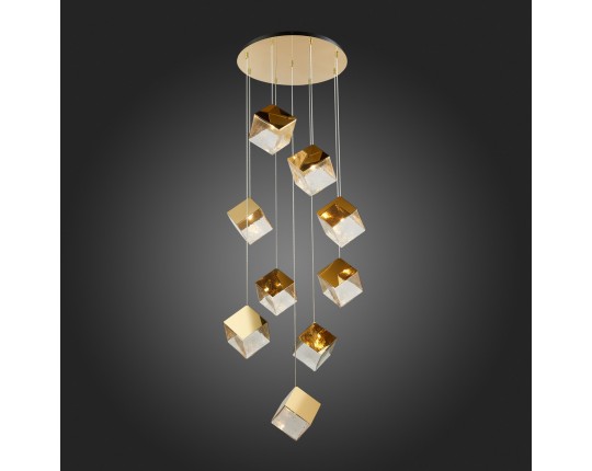 SL1182.203.09 Светильник подвесной ST-Luce Золотистый/Прозрачный, Золотистый G9 9*5W