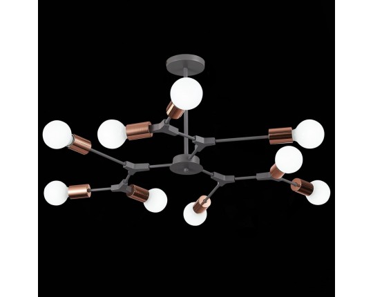 SLE106403-09 Светильник потолочный Серый, Розовое золото E27 9*60W