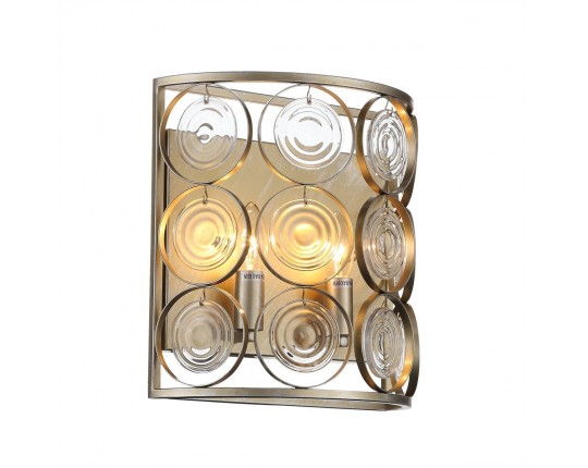 SL1105.201.02 Светильник настенный ST-Luce Золотистый с патиной/Золотистый, Прозрачный E14 2*60W