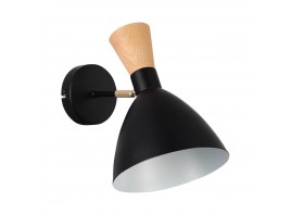 SLE1256-401-01 Светильник настенный Черный/Черный, Светлое дерево, Золотистый E14 1*40W