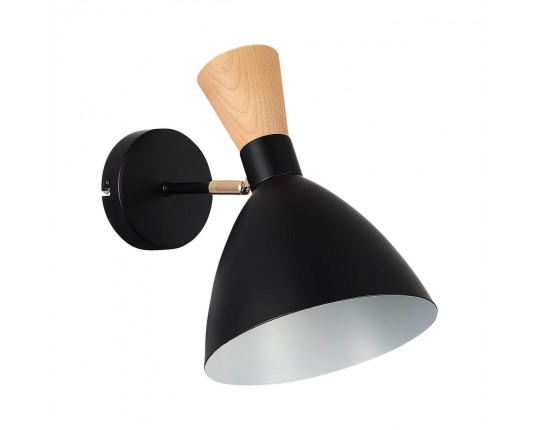 SLE1256-401-01 Светильник настенный Черный/Черный, Светлое дерево, Золотистый E14 1*40W