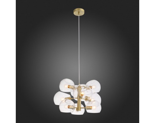 SL434.203.09 Люстра подвесная ST-Luce Латунь/Прозрачный E14 9*40W