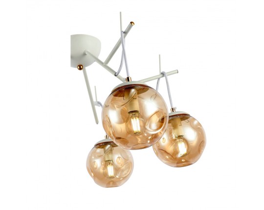 SLE110202-05 Светильник потолочный Белый/Янтарный E14 5*40W