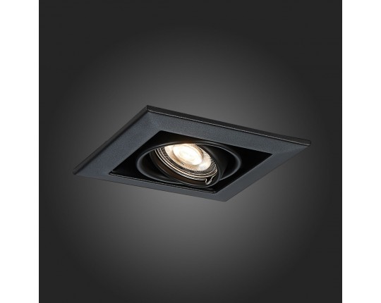 ST250.448.01 Св-к встр. Черный GU10 1*50W  L126xW126xH70 220V Без ламп