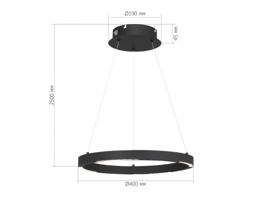 SL6238.423.01 Светильник подвесной ST-Luce черный/черный LED 1*25W 4000K