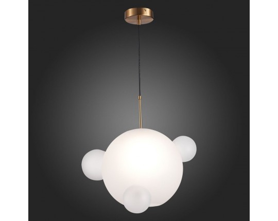 SL1133.503.01 Светильник подвесной ST-Luce Латунь/Белый E27 1*60W