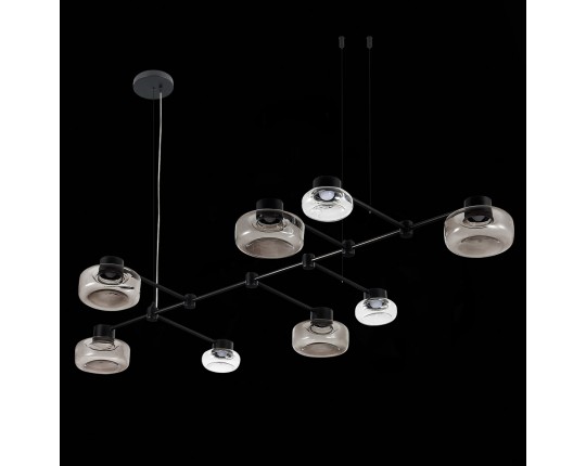 SL6005.403.08 Светильник подвесной ST-Luce Черный/Дымчатый, Прозрачный LED 8*3W 3000K