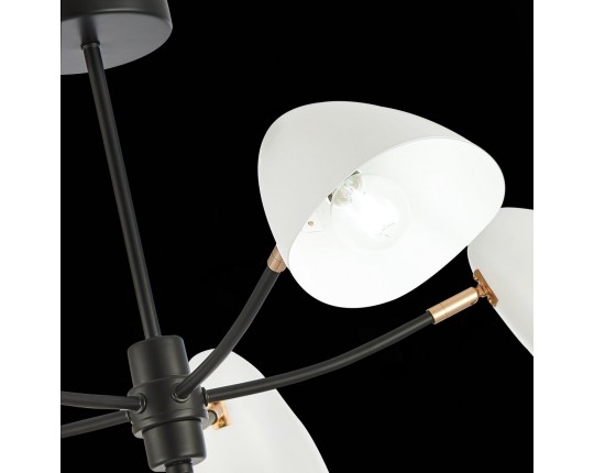 SLE103602-05 Светильник потолочный Черный, Золотой/Белый E14 5*40W