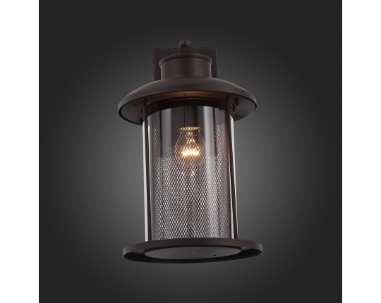 SL080.401.01 Светильник уличный настенный ST-Luce Темный кофе/Прозрачный, Темный кофе E27 1*60W