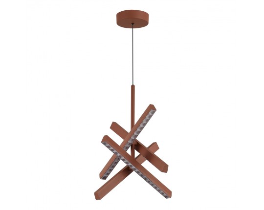 SL1018.613.04 Светильник подвесной ST-Luce терракотовый/прозрачный LED 1*43W 4000K